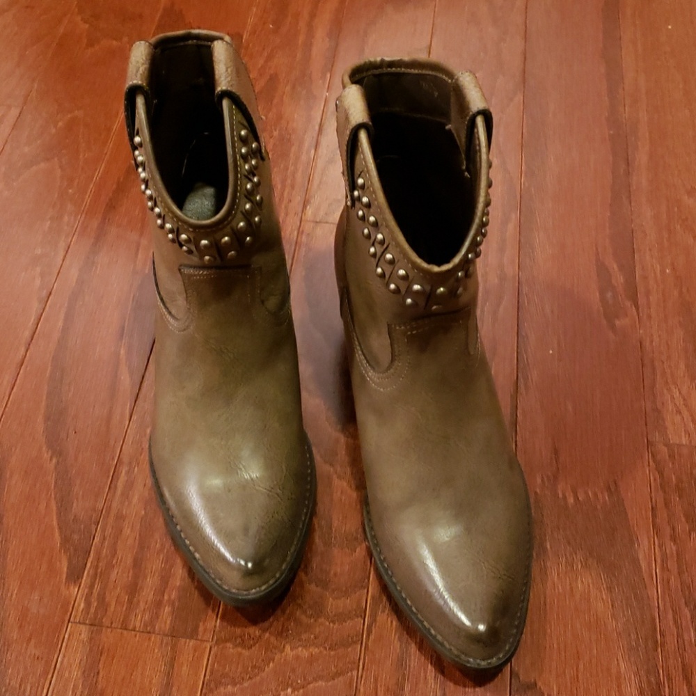 ARMY green ankle booties